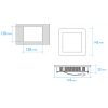 Downlight empotrar cuadrado 9 W BLANCO FRIO